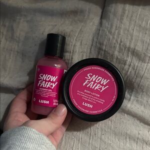 Lush Snow Fairy Pink Shower Gel and Lotion